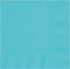 Trimming Shop Disposable Terrific Teal Paper Napkins 2 Ply, 6.5" x 6.5" Solid Luncheon Napkins 20pcs, Disposable Serviettes, Tableware for Indoor, Outdoor Dining, Birthday, Wedding, BBQ, Garden Party