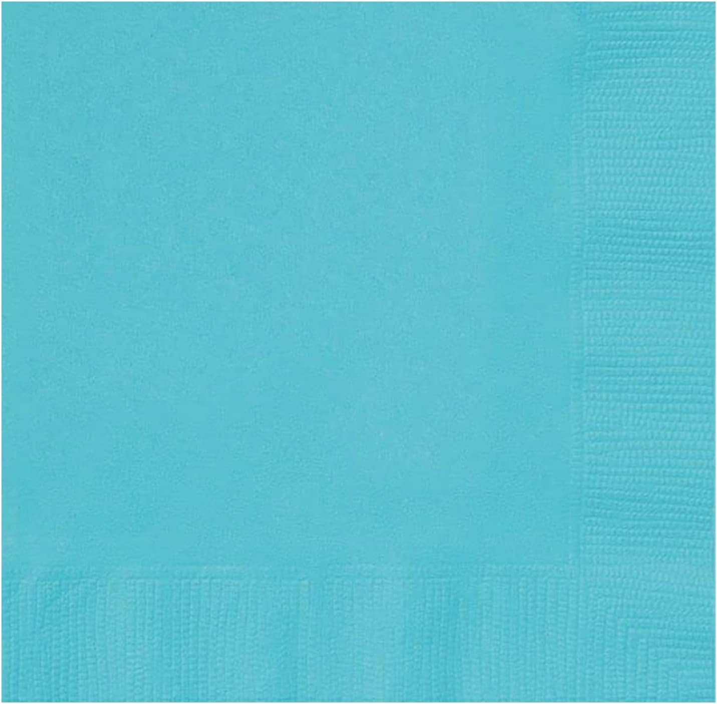 Trimming Shop Disposable Terrific Teal Paper Napkins 2 Ply, 6.5" x 6.5" Solid Luncheon Napkins 20pcs, Disposable Serviettes, Tableware for Indoor, Outdoor Dining, Birthday, Wedding, BBQ, Garden Party