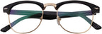 Oversize Bifocal Readers Mens Womens Students Home Office +3.00 Gold Color Hornrim Reading Glasses