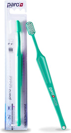 Paro Swiss exS39 Extra Sensitive Toothbrush with Interspace Brush F | Dual Features | Ultra Soft Bristles | Unisex | (Single)