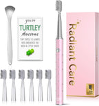 JTF Sonic Electric Toothbrush for Adults: 6 Brush Heads, 3 Brushing Modes, 2-Min Smart Timer, IPX7 Waterproof and Tongue Scraper, Deep Cleaning & Whitening, Rechargeable Toothbrush for Teeth & Braces