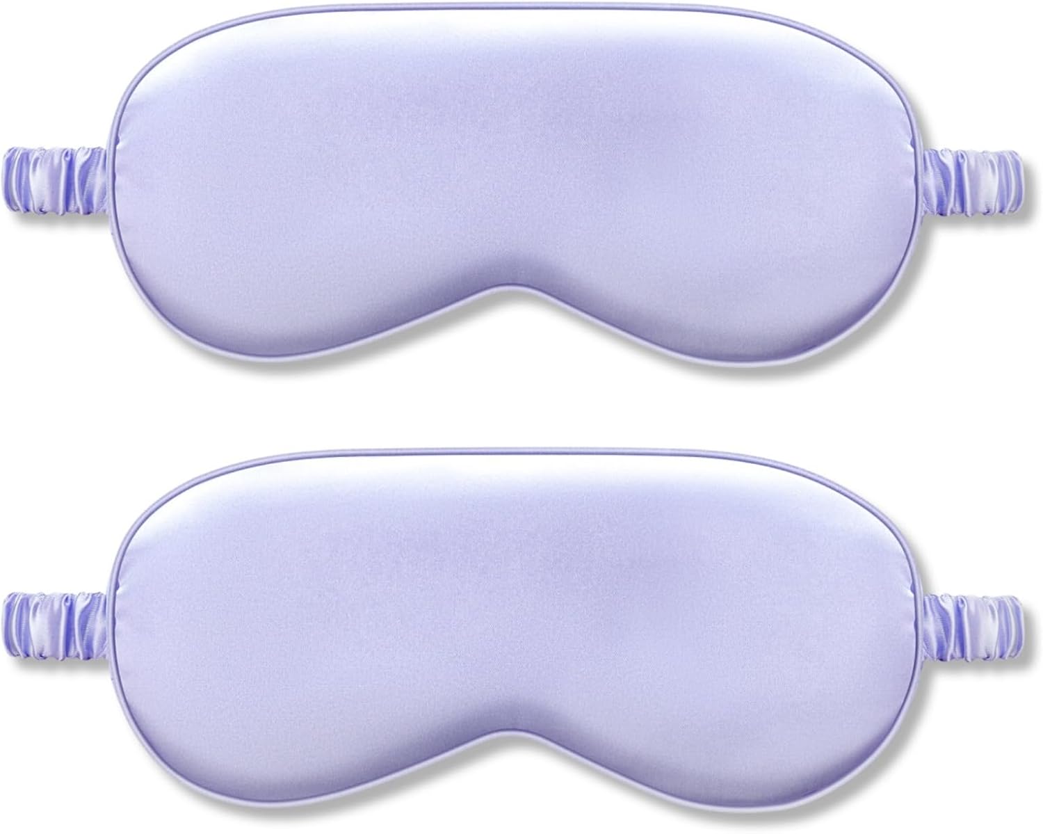2Pack Silk Sleep Mask,IEKEODI Eye Mask for Sleeping,Elastic Blackout Eye Mask & Blindfold for Full Night's Sleep,Travel and Nap(Purple)