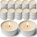 DecorRack 30 Tealight Candles, French Vanilla Scented, Aromatherapy, Pleasant Fragrance, Scented Home Decor, Votive Long Lasting Candles (3 Packs of 10)