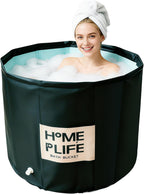 Portable Bath Tub for Adults - Large 88 Gal Foldable Soaking Bathtub for Hot SPA and Ice Bath, Ideal for Fast Muscle Recovery, Cold Water Therapy - No Installation (Ice/Hot Universal)