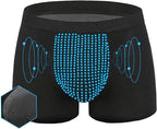Set of 3 Men's Enlargement Underwear with Health Care Magnetic Therapy for Rapid Increase, Men's Boxer Briefs Improving Male Power (Black-3pcs,XL)
