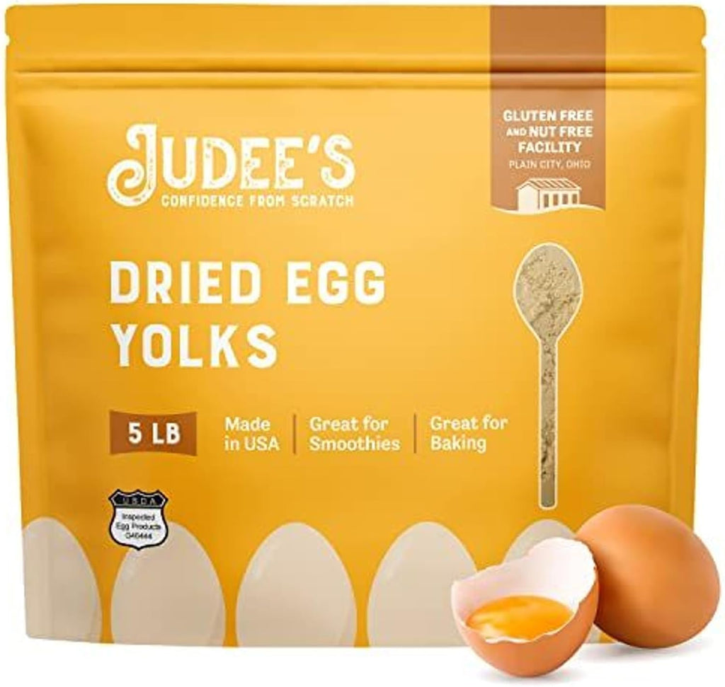 Judee's Gluten Free Dried Egg Yolk Powder - 5 lb XL Pouch - Gluten-Free Powdered Eggs for Baked Goods, Sauces, Ice Cream & More