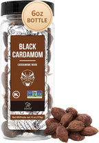 Soeos Black Cardamom Pods, 6 Ounces, NON GMO Verified, Kosher, Smoky Flavor, Freshly Dried Cardamom Seeds, Perfect for Asian and India Cooking Spice