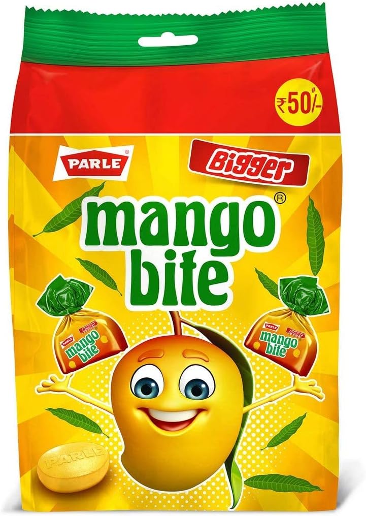 Parle Mango Bite Candy, 289g Pouch, Packaging May Vary
