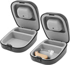 2 Pcs Hearing Aid Case, Waterproof Portable Storage Box, Hard Protective Box for Hearing Aid