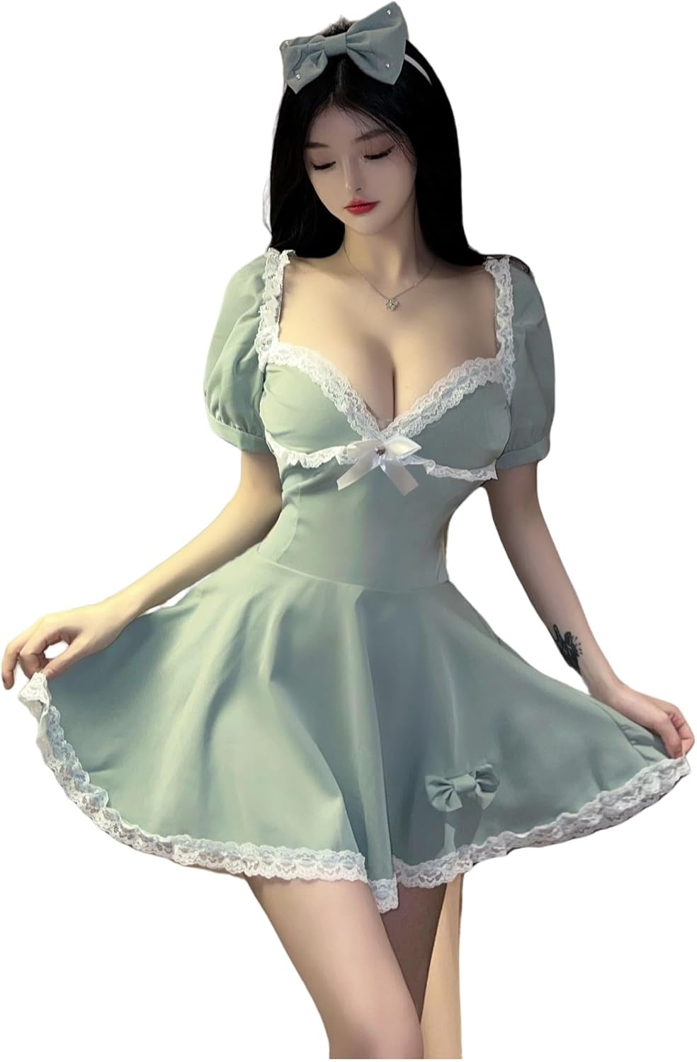 Sexy underwear cute halter pajamas Princess waist waist pearl uniform Lolita uniform set