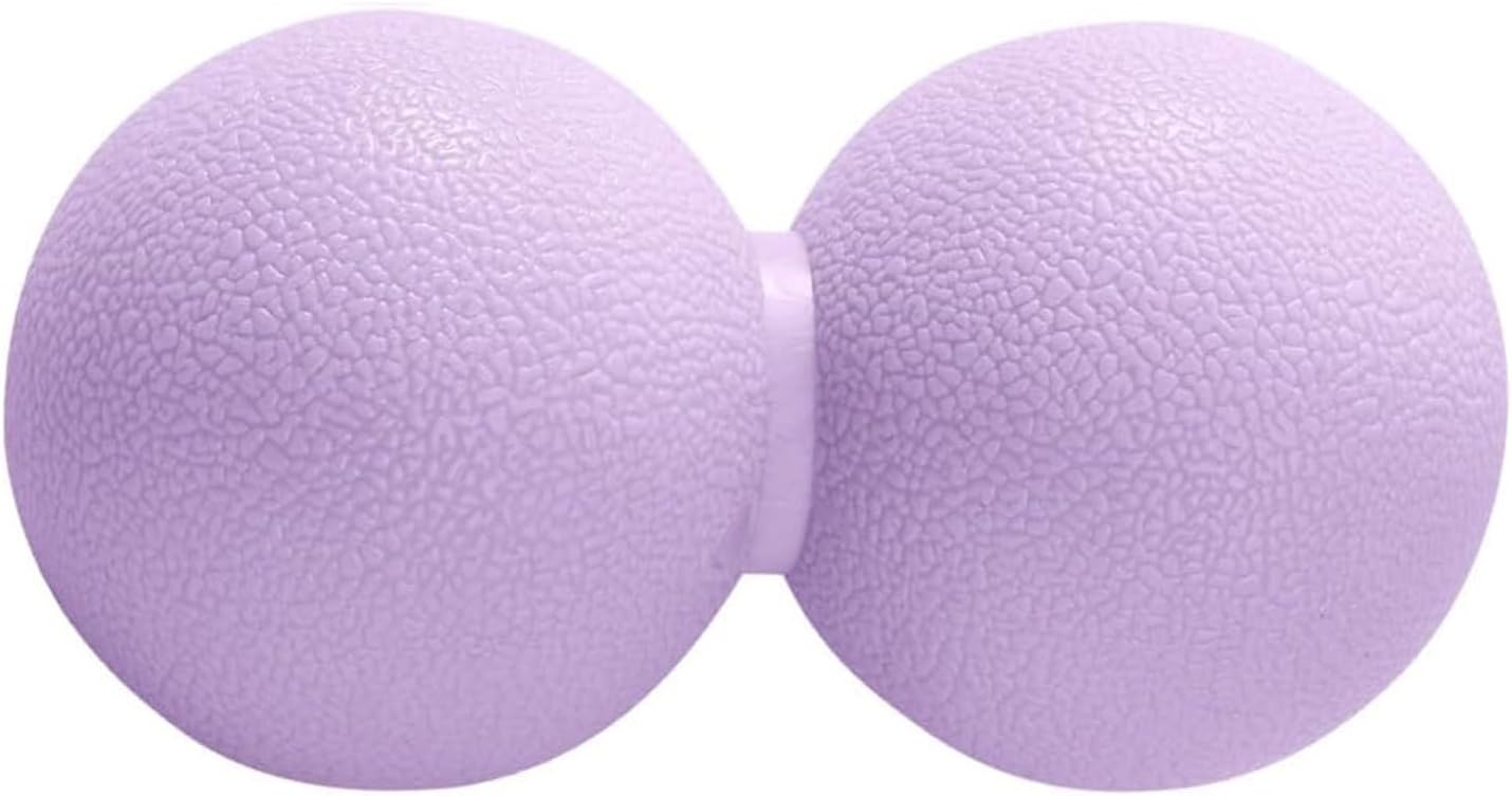 Double Lacrosse & Micro-Elastic Peanut Massage Ball - Myofascial Release Tool for Muscle, Back, Foot, and Physical Therapy, Mobility Roller for Acupressure and Relaxation (Purple)