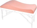 Lash Bed Topper for Massage Table, Ergonomic Curvy Esthetician Mattress Topper Crafted High Density Foam, Beauty Salon Massage Bed Pad with Removable & Washable Cover, Eyelash/Spa/Wax/Facial-Pink