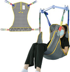 Universal Full Body Patient Lift Sling, Mesh U-Shape Transfer Sling for Toileting & Showering, Divided Leg Design, Compatible with Most Patient Hoist Lifts, 500 lb Capacity (Medium)
