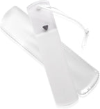 Bona Fide Beauty Czech Glass Foot File with Protective Sleeve, Dual-Sided High Grit Foot Rasp, Foot Scraper with Cord in Clear Color