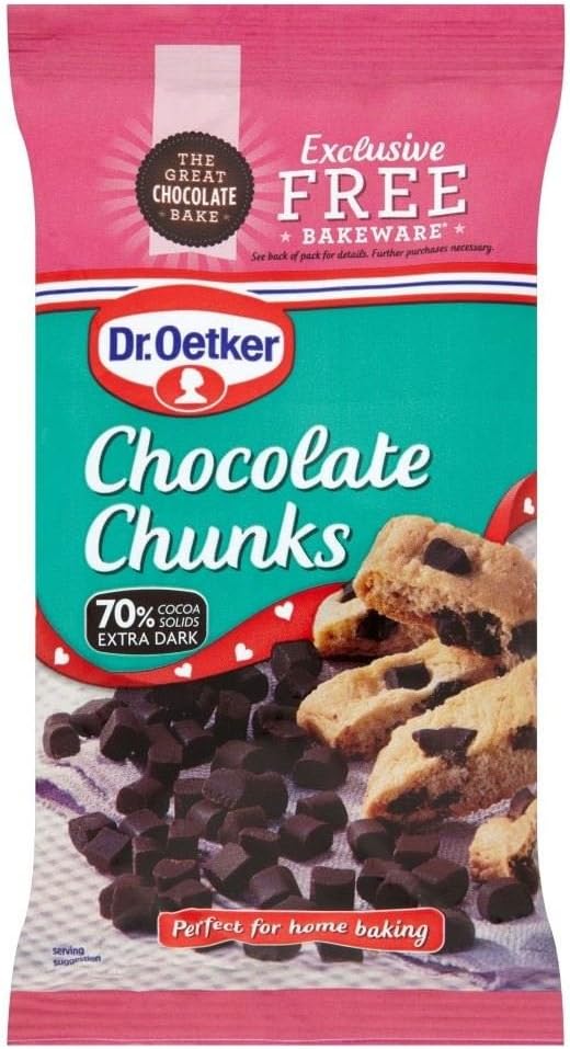 Dr. Oetker Extra Dark Chocolate Chunks (100g)