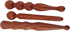 Healeved Wood Therapy Massage Sticks 3pcs Set Wooden Massage Roller for Muscle Relaxation Stress Relief and Body Sculpting Handheld Massager for Men and Women