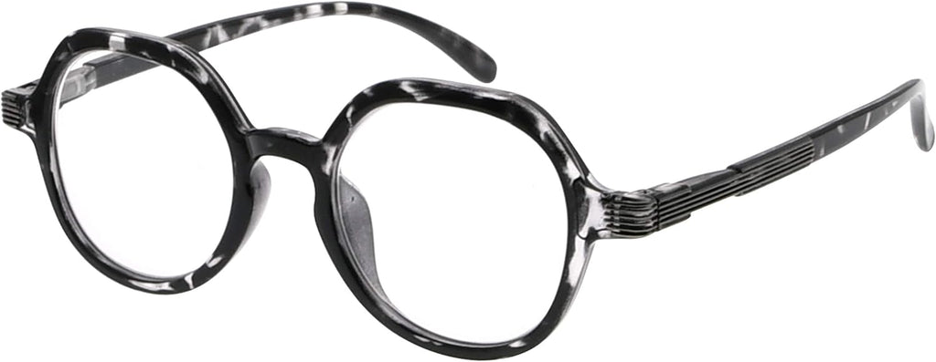 Eyekepper Retro Design Glasses for Women Reading - Vintage Reading Eyeglasses Small Lens Readers Men - Transparent Tortoise +1.50