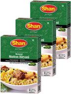 Shan Memoni Mutton Biryani Masala 2.11 oz (60g) - Gujarati Style Biryani Spice Mix for Authentic Mutton Pilaf - Biryani Masala Powder for Indian Spices Lovers – Airtight Box (Pack of 3)