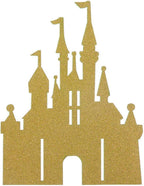 Flairs New York Happy Birthday Decorations Cake Toppers Party Props (Pack of 1 Cake Topper, Gold Glitter Princess Castle)