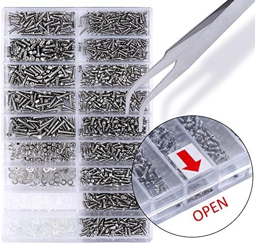 JANYUN Upgrade Version Eyeglass Repair Kit,1500 Pcs More Complete Glasses Screws Kit and Nose Pads with 6 Pcs Screwdrivers and 3 Pcs Tools for Glasses, Eyeglasses and Sunglasses Repair