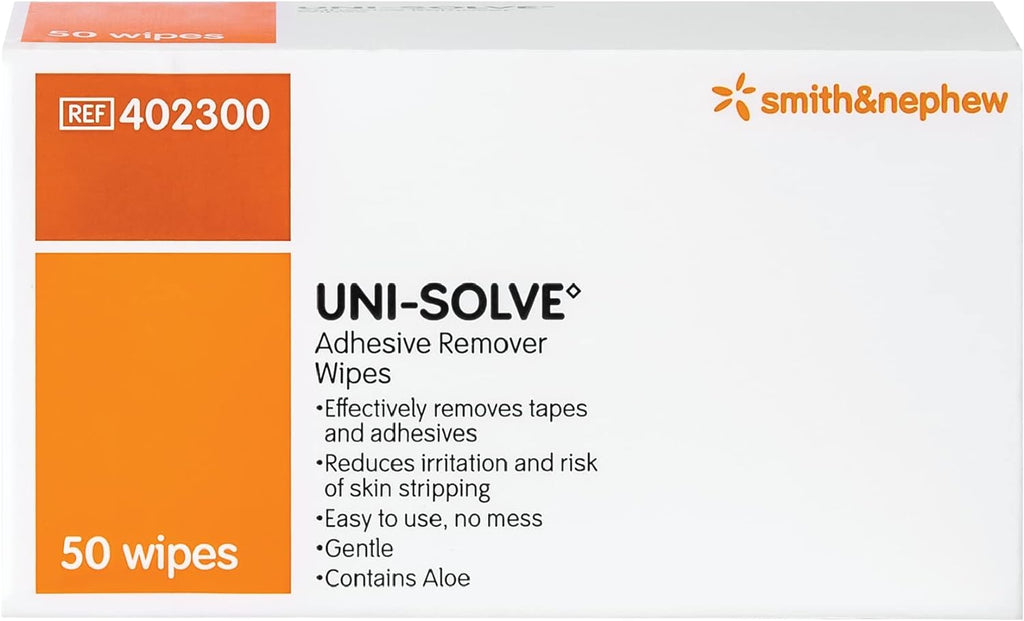 Uni Solve 402300 Adhesive Remover Wipe, Pack of 50