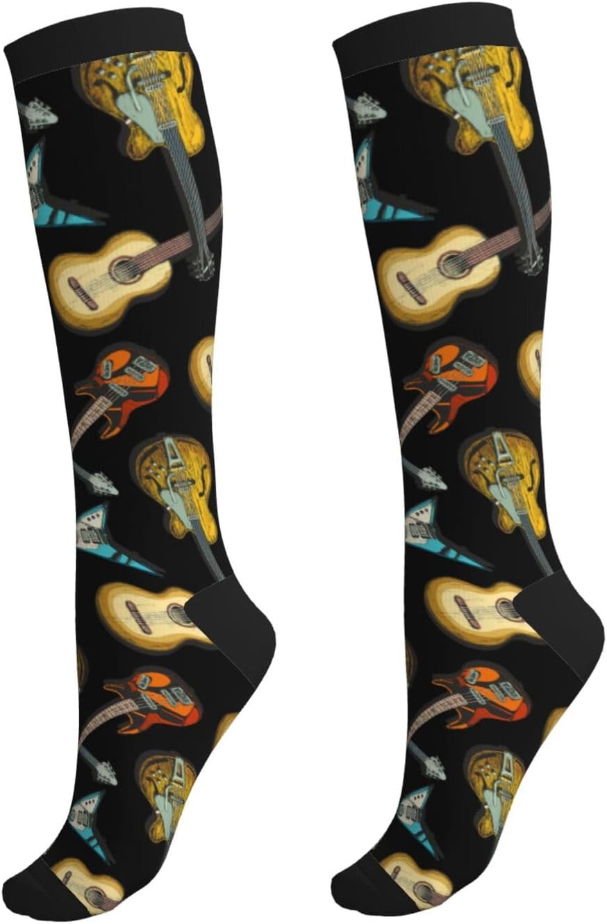Compression Socks For Women & Men Circulation 15-20 Mmhg Knee High Best Support For Travel Running Athletic