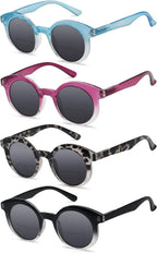 Eyekepper 4-pack Bifocal Reading Glasses for Women Small Round Bi-focal Readers