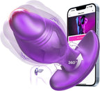 360° Rotation Vibrating Butt Plug Prostate Massager, Anal Plug Sex Toys for Women Men, Hands-Free Wearable Vibrator with App for Couples, Silicone Anal Dildo BDSM Male Adult Toy, Female Kinky Sex Toy