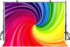 7X5ft Artistic Art Backdrop Rainbow Spiral Gradient Color Art Photography Backdrop Abstract Art Studio Photography Background Props BG632