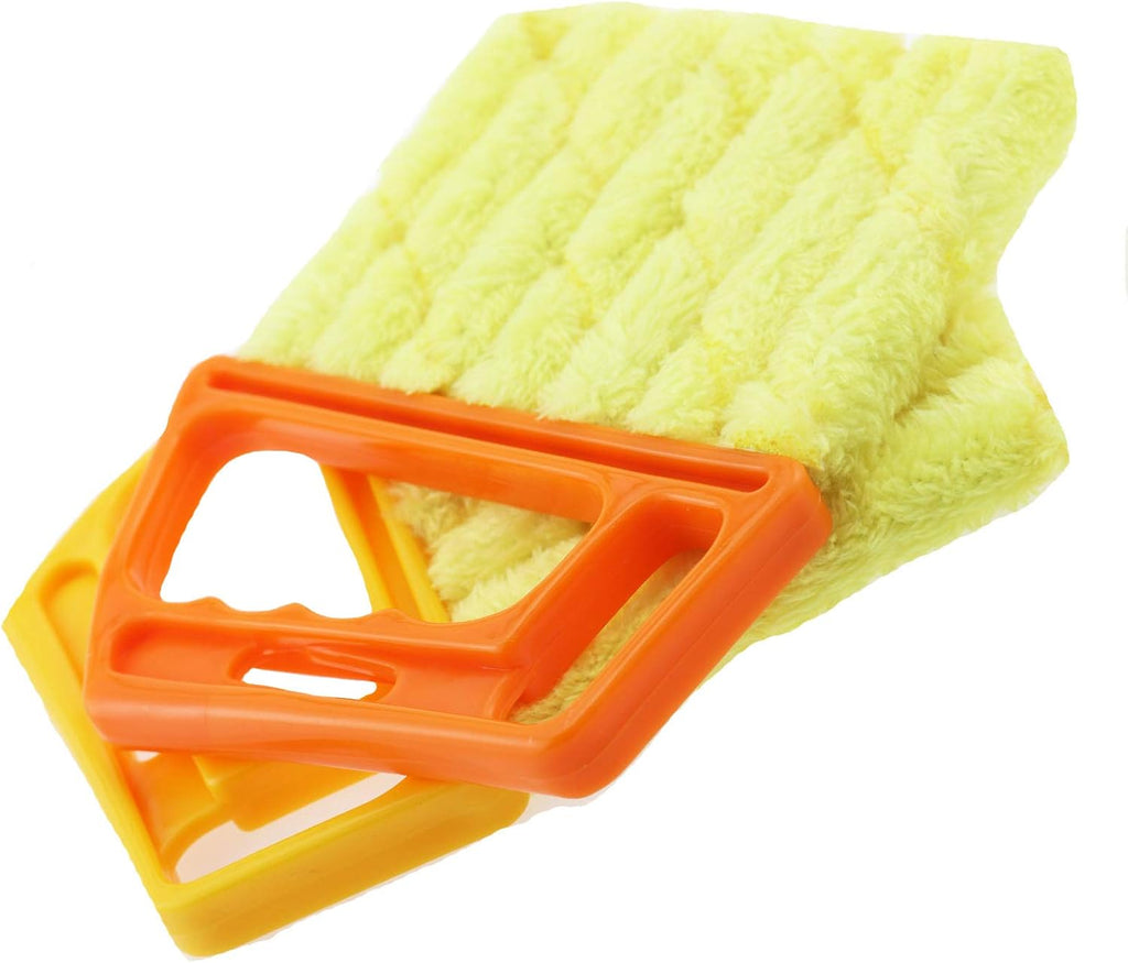 2 Pcs Blind Cleaner Washable Window Dusting Cleaner Tool Mini Blind Duster Brush Dust Clean Venetian Blind Brush Window Air Conditioner Duster Dirt with 7 Slat Handheld Household Kitchen Cleaning