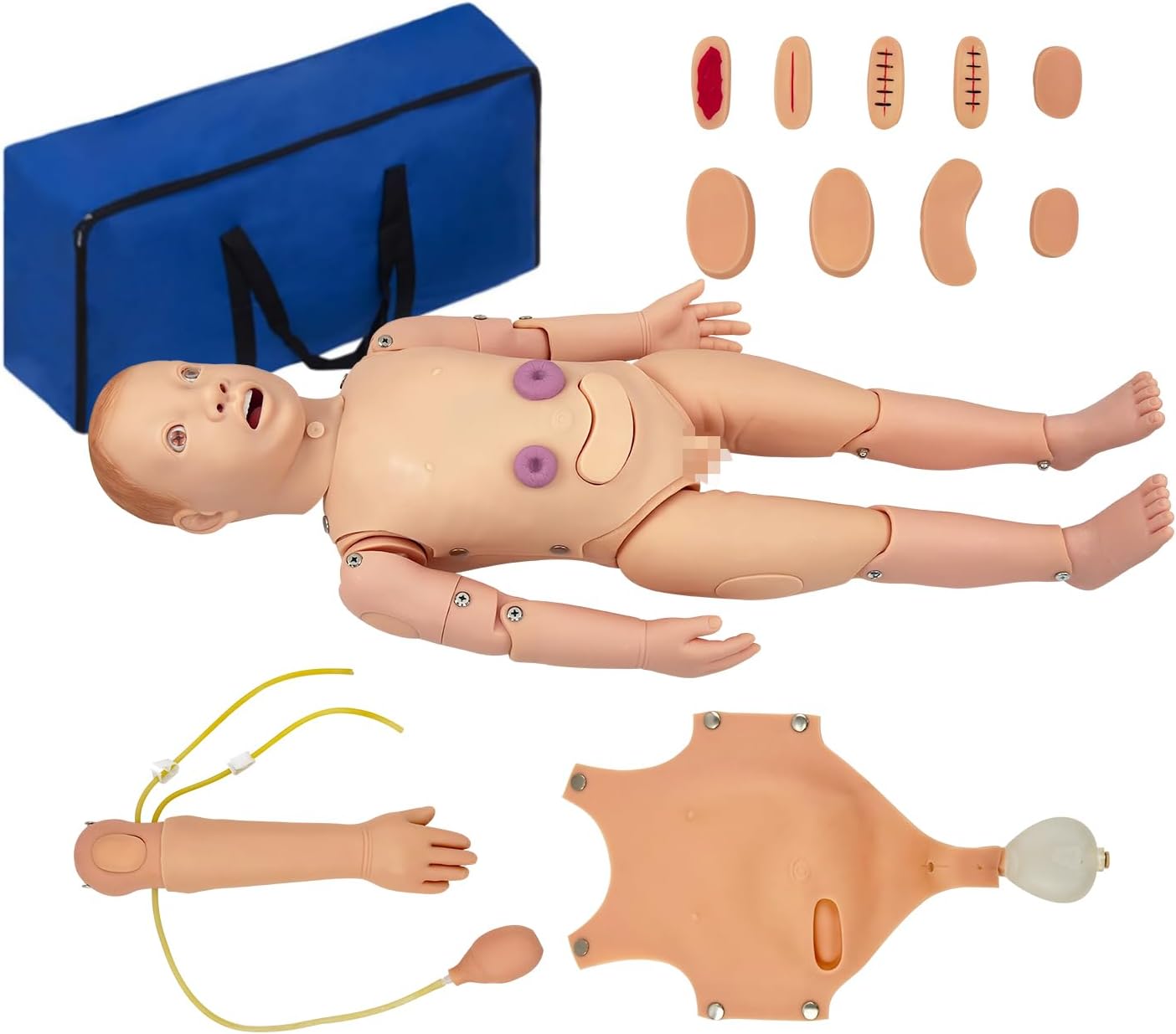 Child Nursing Manikin - Medical School CPR & First Aid Training Dummy for Professional Patient Care, Nursing Skills Practice, Pediatric Emergency Simulations