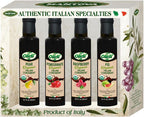 Olidi Organic Balsamic Vinegar Of Modena Variety Set - Fig/Pear/Raspberry/Pomegranate, (Pack of 4) - For Cooking, Salads, and Gifting