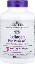 21st Century Super Collagen Plus Vitamin C Tablets, 180 Count