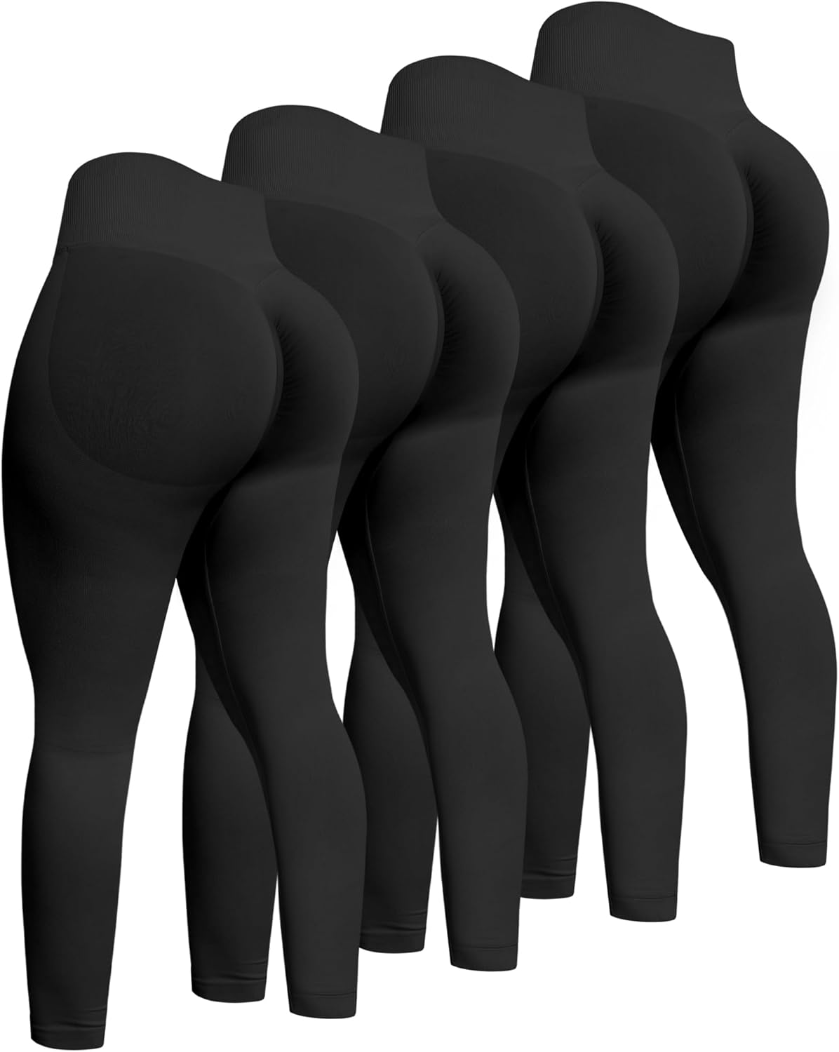 ATHVOTAR Workout Gym Leggings Women, High Waisted Seamless Butt Lifting Scrunch Butt Sports Leggings