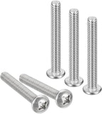 1/4-20x4 Pan Head Machine Screws,Round Head Cross Screw,304 Stainless Steel 18-8 Screw,Phillips Drive,Fully Threaded,Bright Finish,Pack of 10