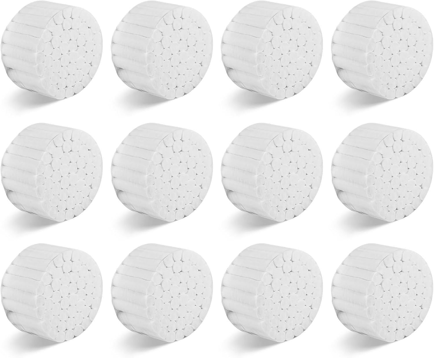 600 Pcs Nose Cotton Plugs, 1.5 Inch Absorbent Dental Cotton Rolls for Mouth Multi-Use Nose Cotton Plugs for Dentist Clinic and Household