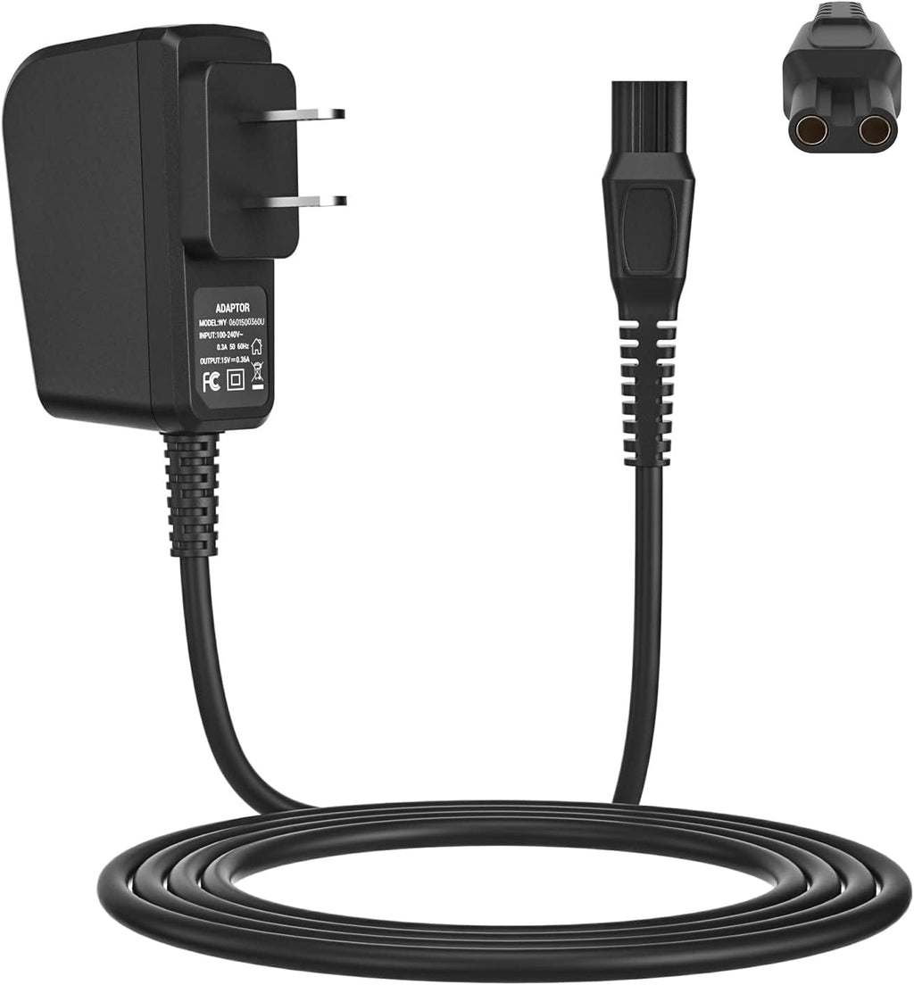 15V Charger Cord Compatible with Philips Norelco HQ8505 3000 5000 6000 7000 9000 Series (Older Model) Multigroom MG5750 MG7750 MG7770 MG7790 Electric Shaver Razor Trimmer Adapter Charging Cord