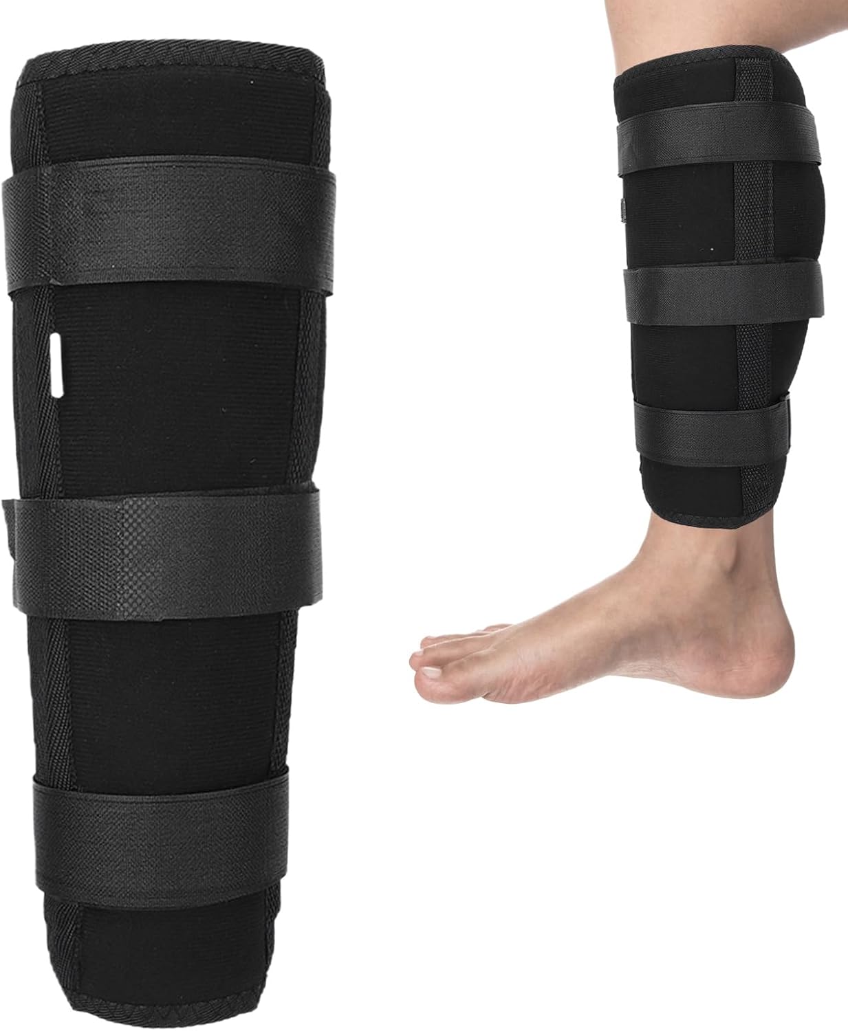 Calf Fixed Stabilizer, Comfortable Calf Support Strap Splint Tibia and Fibula Protector Shank Fracture Fixation Strap for Men and Women (L)