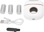 Fabater Electric Foot Callus Remover Kit, Electronic Foot File Pedicure Kit with 4 Grinding Heads, Rechargeable Callous Removers, Professional Pedi Feet Care Perfect for Dead (White)