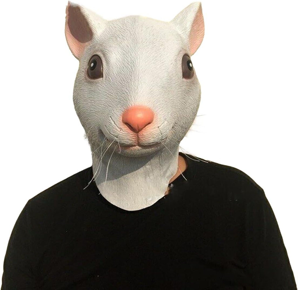 GK-O Funny Realistic Mouse Rat Latex Head Mask Halloween Costume Party Cosplay Prop