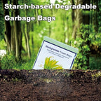 Handle Tie Compostable Food Scrap Bags For Counter Top Compost Bin, Small Compost Bags, 100 Count, 10 Liter Small Kitchen Food Scrap Waste Bags for Compost