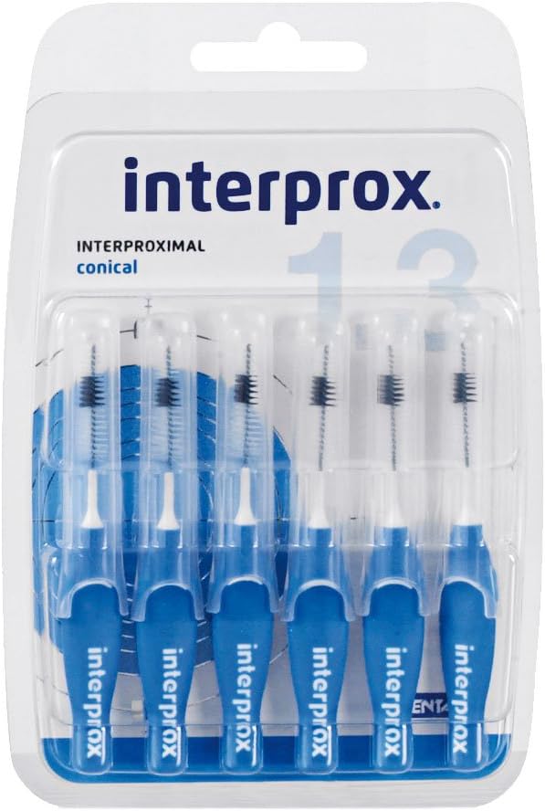 Interprox Interdental Brush blue conical 6 Pieces, pack of 3 (3x 6 pieces)