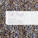 French Lavender Buds Natural Dried Flowers Wholesale, High-Altitude, Made in the USA, Ultra Blue Grade - 1/2 Pound