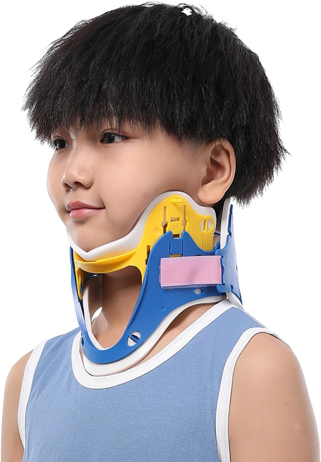 Kids' Neck Support Brace, Children Cervical Collar for 3-10 Years Old, Tightness and Height Adjustable, Large Open Design and Fits Chin Curve, for Torticollis, Muscle Strains, Whiplash
