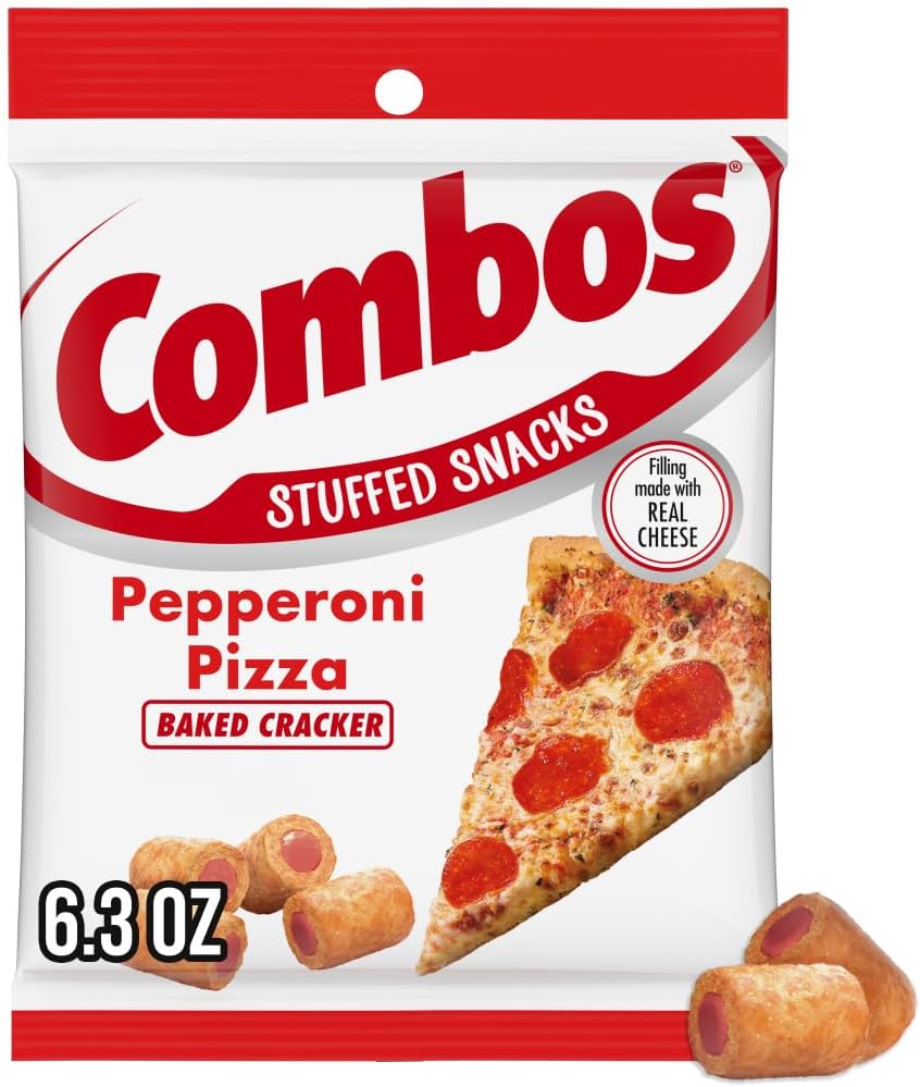 COMBOS Pepperoni Pizza Cracker Baked Snacks 6.3-Ounce Bag