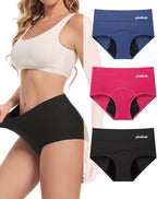 Period Underwear for Women Heavy Flow – Leakproof Cotton Menstrual Panties 3 Pack (Runs small. Size up)