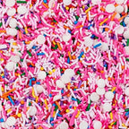 Fancy Sprinkles Pink Pinata Sprinkles, Real Sugar, For Ice Cream, Cookies, Cakes, Cupcakes, Dessert Decorating, Pink & Rainbow Sprinkles 1 Pack (0.5c)