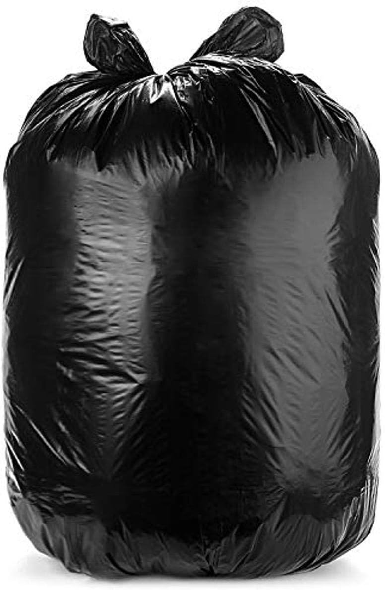 Aluf Plastics 12-16 Gallon 1.25 MIL (eq) Black Heavy Duty Trash Can Liners - 24" x 33" - Pack of 250 - For Contractor, Industrial, & Commercial