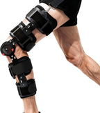 Adjustable Hinged Knee Brace for Men & Women, ACL Support with Side Stabilizers for Meniscus Tear, Post Reduce Knee Pressure, Surgery & Sports Recovery