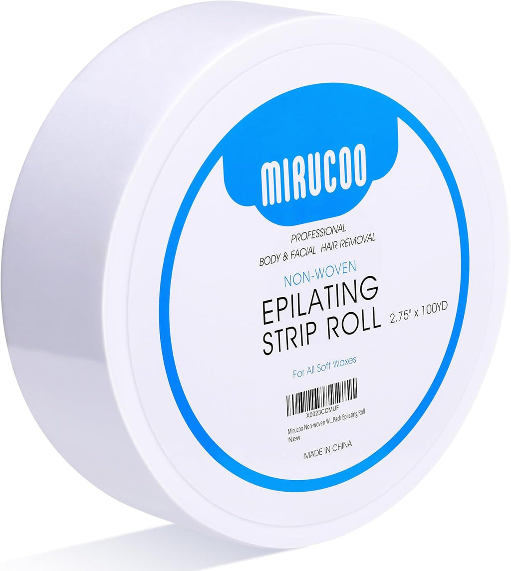 Non-woven Wax Strip Roll for Body and Facial Hair Removal, 2.75" x 100 Yards Pack Epilating Roll
